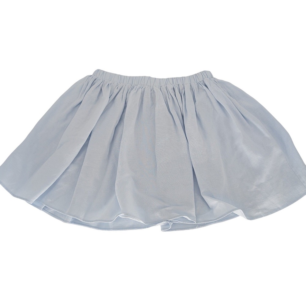 Sofie The Label Pleated Mini Skirt Womens Small Light Blue Linen Coquette Preppy